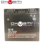 BATTERIA SIGILL.12V/22AH OKYAMI G19 POTENZIATA CCA270