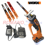 SEGHETTO WORX WG894E 20V+BATTERIA 2AH+CARICABATTERIA