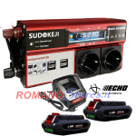 INVERTER SUDOKEJI DA 12V A 220/240V PER RICARICA MOTOSEGHE A BATTERIA ECHO STIHL