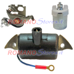 BOBINA ALTA TENSIONE INTERNA+CONTATTI C/PERNO+CONDENSATORE IMPIANTO BOSCH/JLO/BRUMI